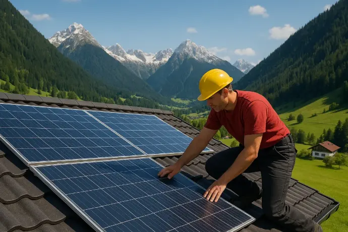 Photovoltaikmontage Dach in Tirol Photovoltaikmontage Dach in Tirol